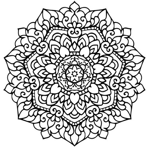 500x500 Glamorous Mandala Coloring Pages Pdf 97 For Your Free Plan 7