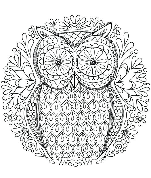525x618 Animal Mandala Coloring Pages Owl Animal Mandala Coloring Pages