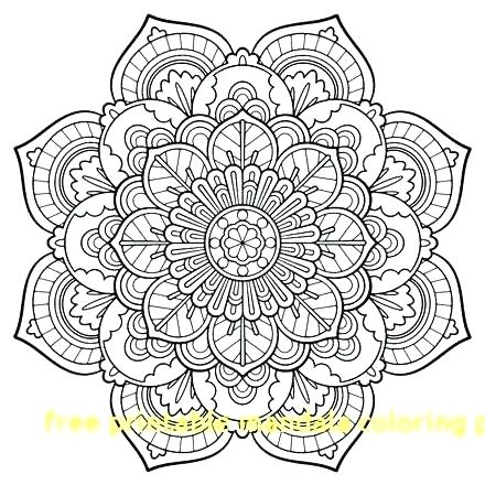 440x440 Coloring Pages Adults Mandala Coloring Pages Free Printable
