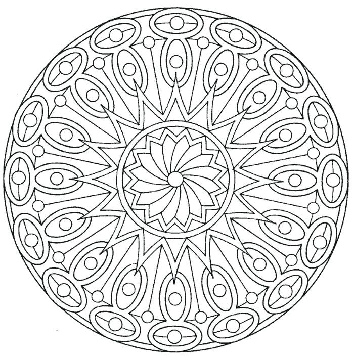 698x706 Free Printable Mandala Coloring Pages Mandala 1 Free Printable