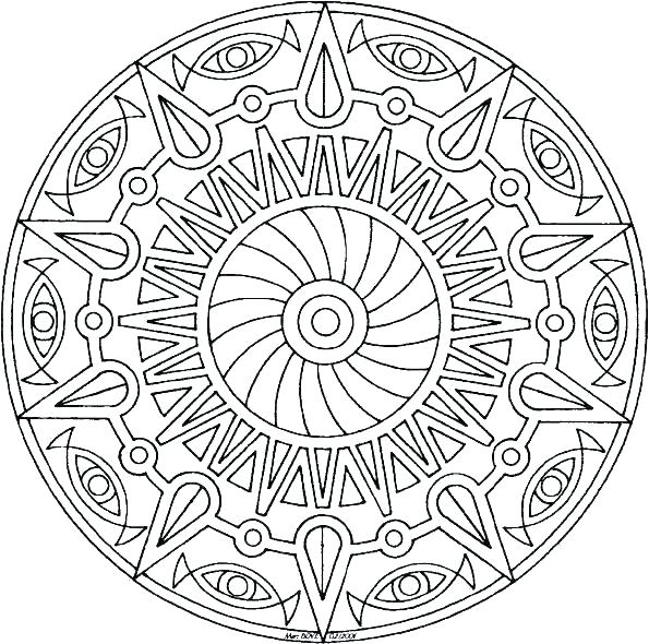595x590 Printable Mandala Coloring Pages Mandala Coloring Pages Mandala