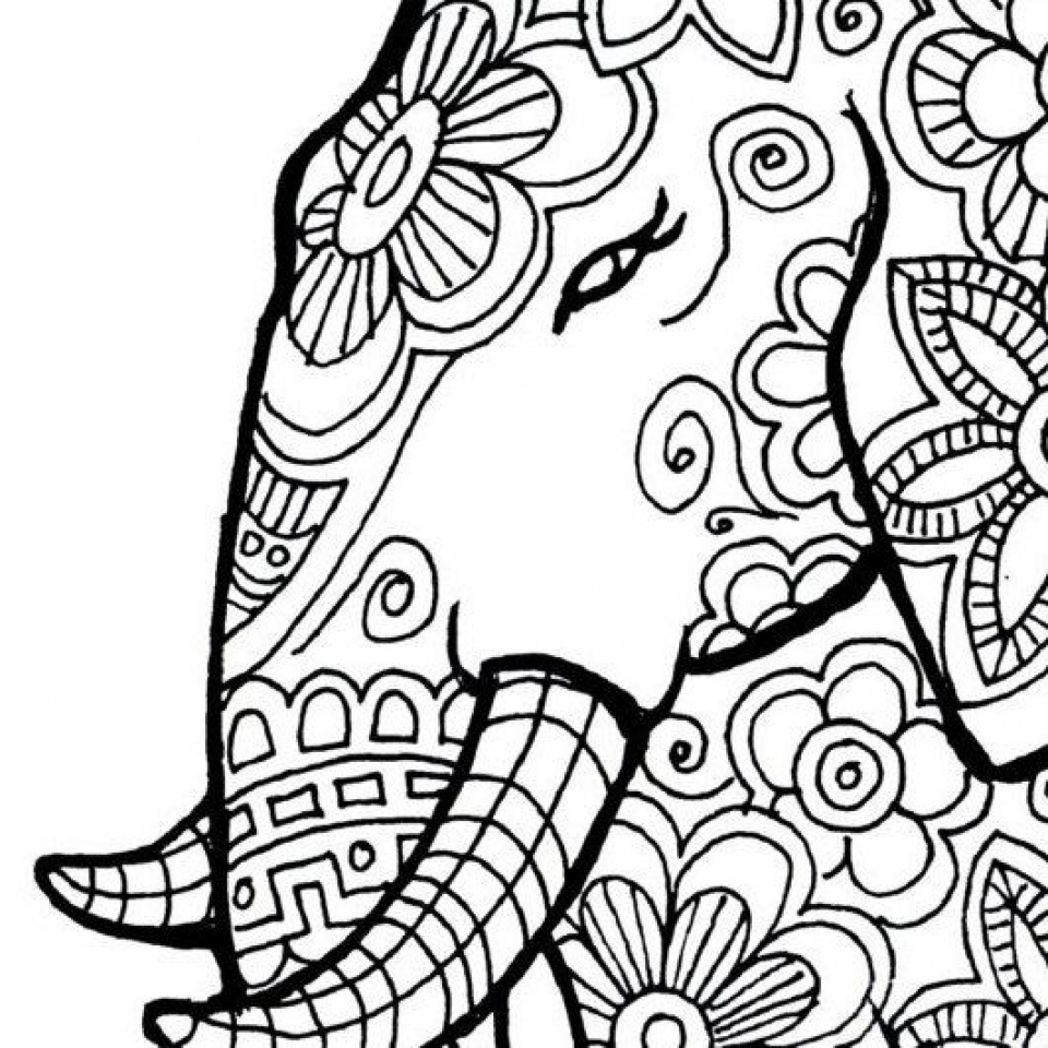 Mandala Elephant Coloring Pages
