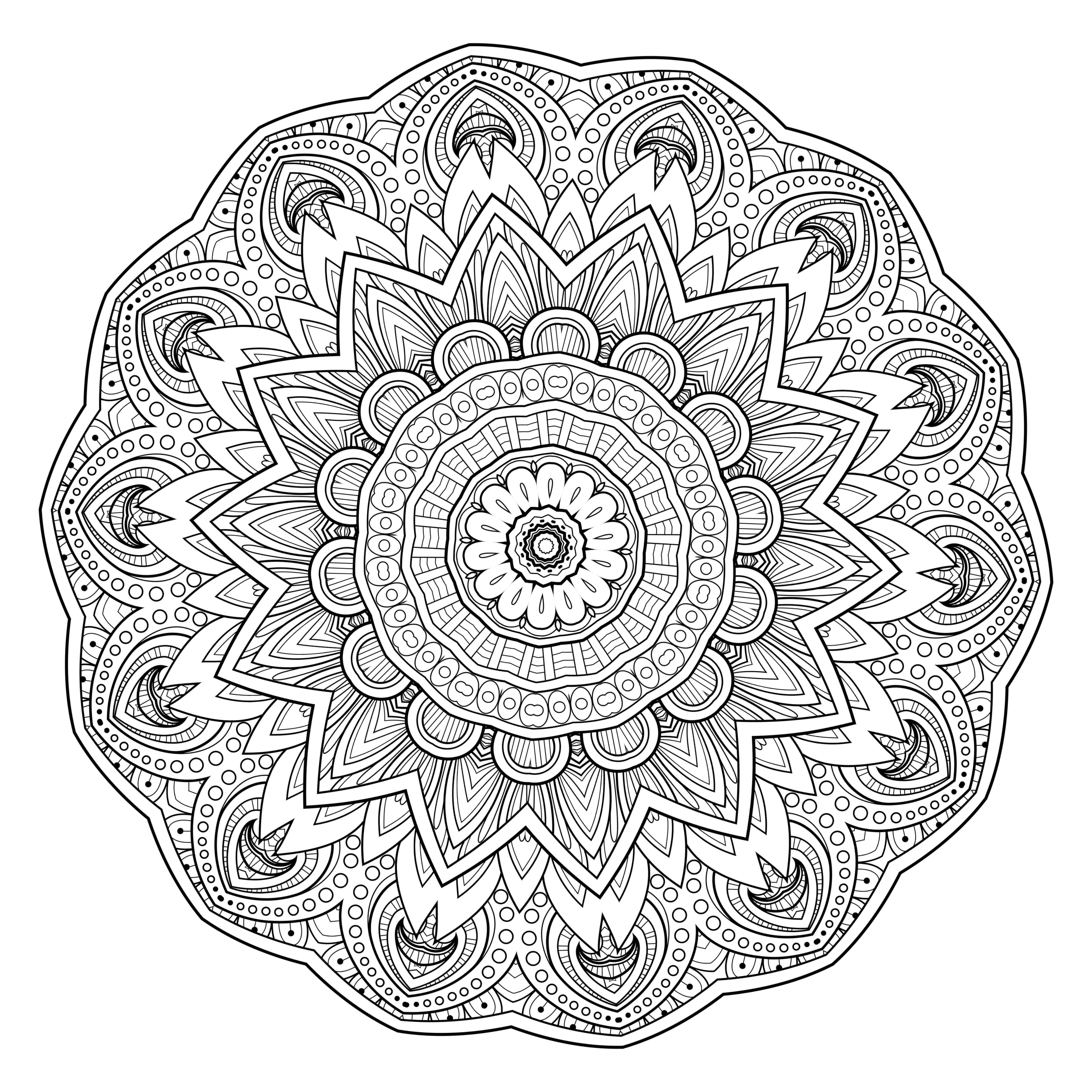 4000x4000 Printable 5 Free Printable Coloring Pages Mandala Templates Free