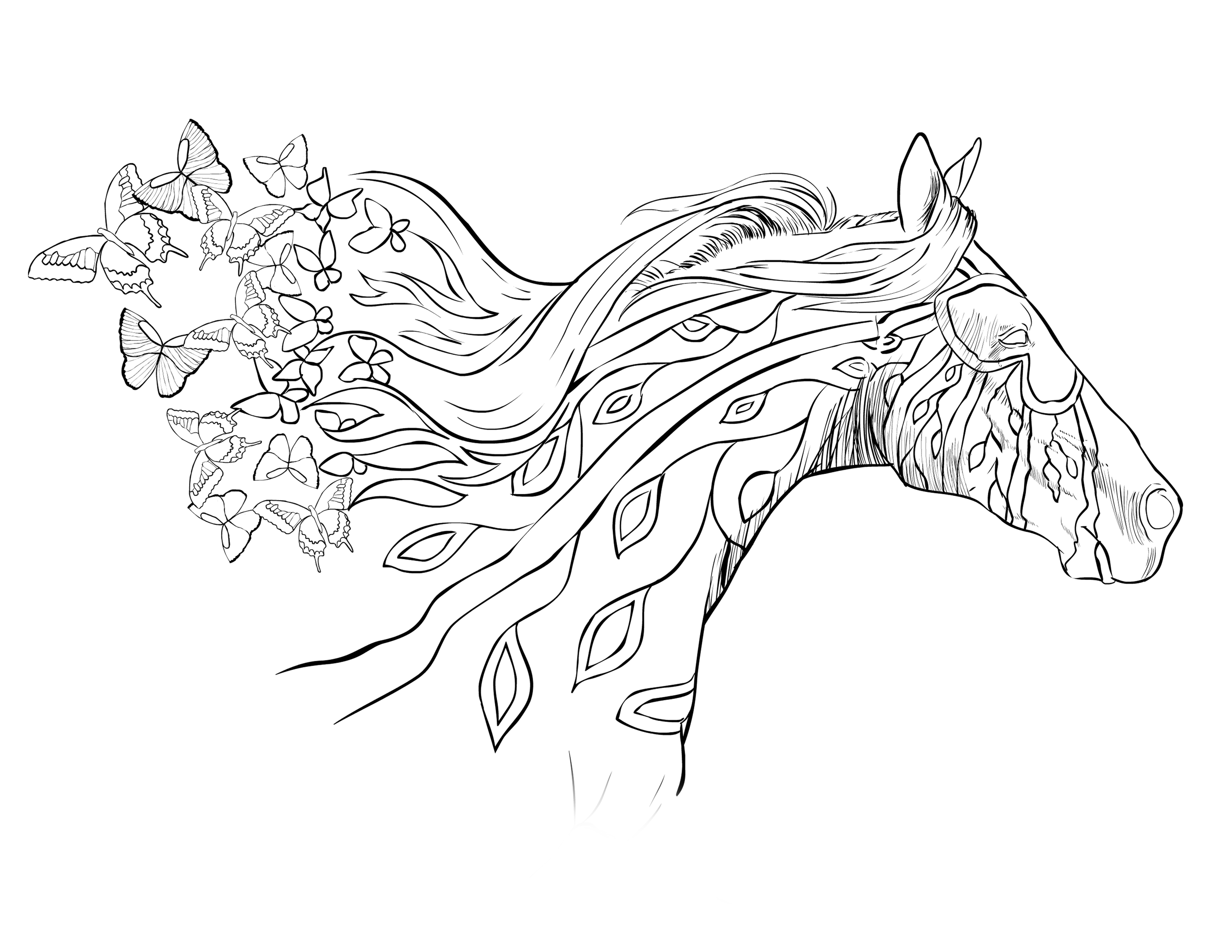 3300x2550 Horse Coloring Pages For Adults Running With The Wind Ebestbuyvn.co
