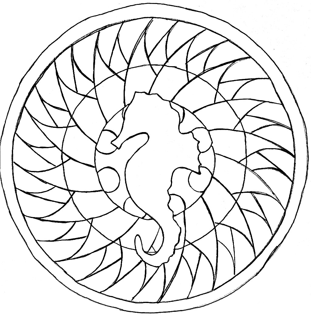 1024x1044 Sea Horse Mandala