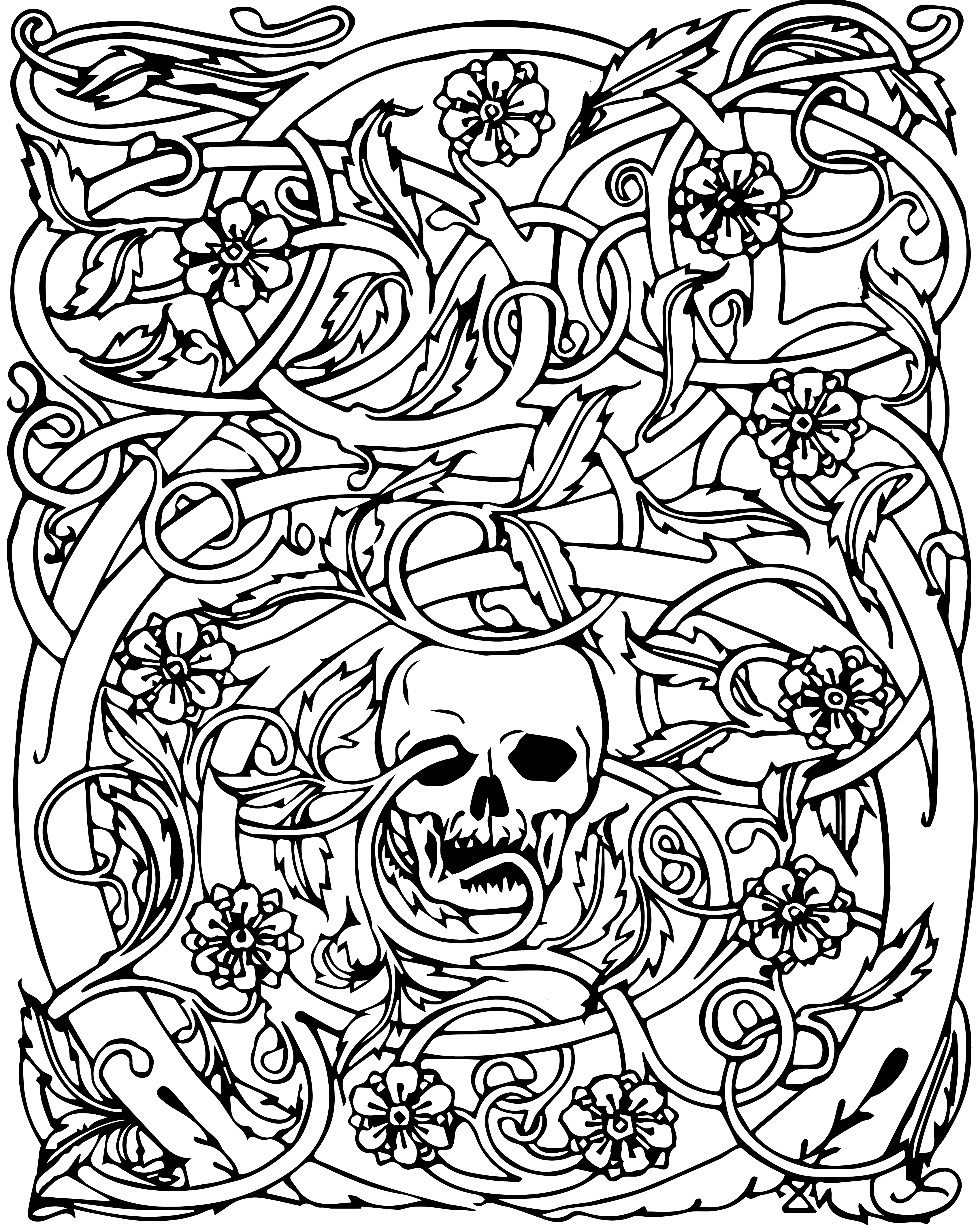 3400x4250 Awesome Sugar Skulls Coloring Pages Printable Mandalas Inside
