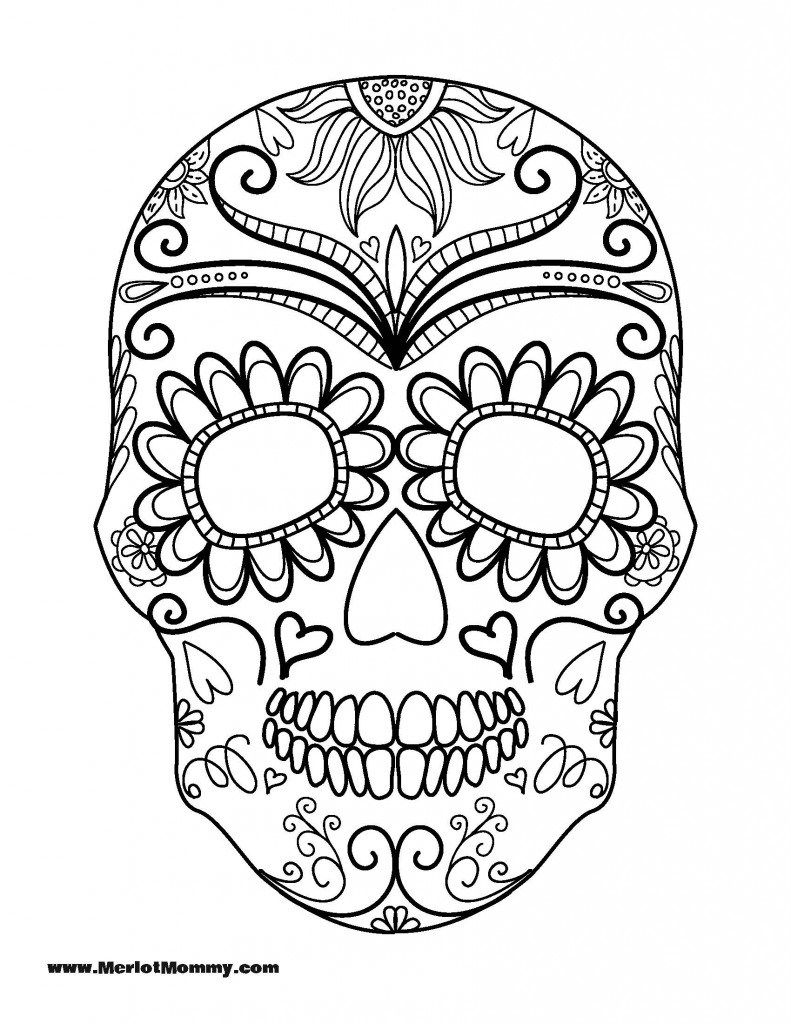 791x1024 Click Here To Download The Pdf For The Sugar Skull Printable