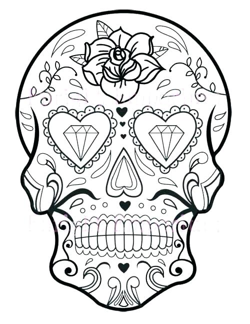 500x647 Coloring Pages Online Mandala Skull Page Sugar Skulls Printable