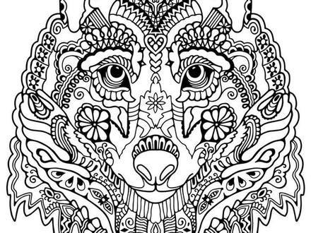 Mandala Wolf Coloring Pages