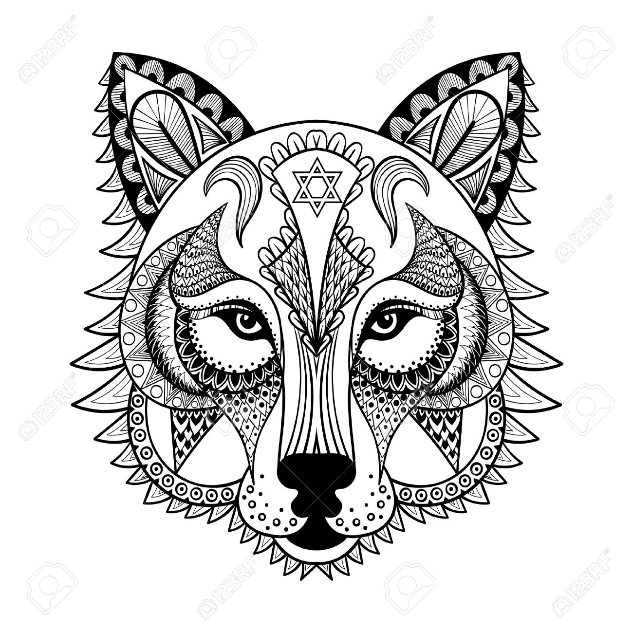 1300x1300 Fundamentals Adult Coloring Pages Of Wolves Ha