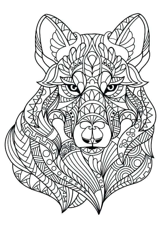 679x960 Coloring Pages Of Wolves Recherche Pour A Wolf Mandala Coloring