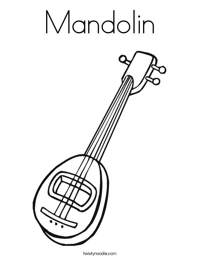685x886 Mandolin Coloring Page