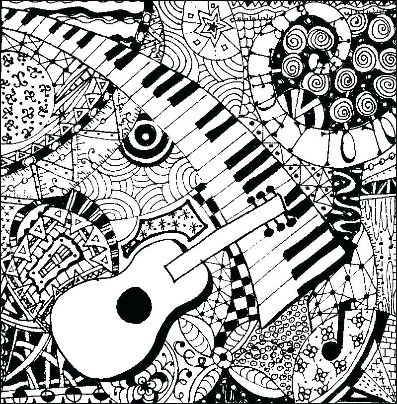 799x814 Musical Instruments Coloring Pages Instrument Coloring Pages