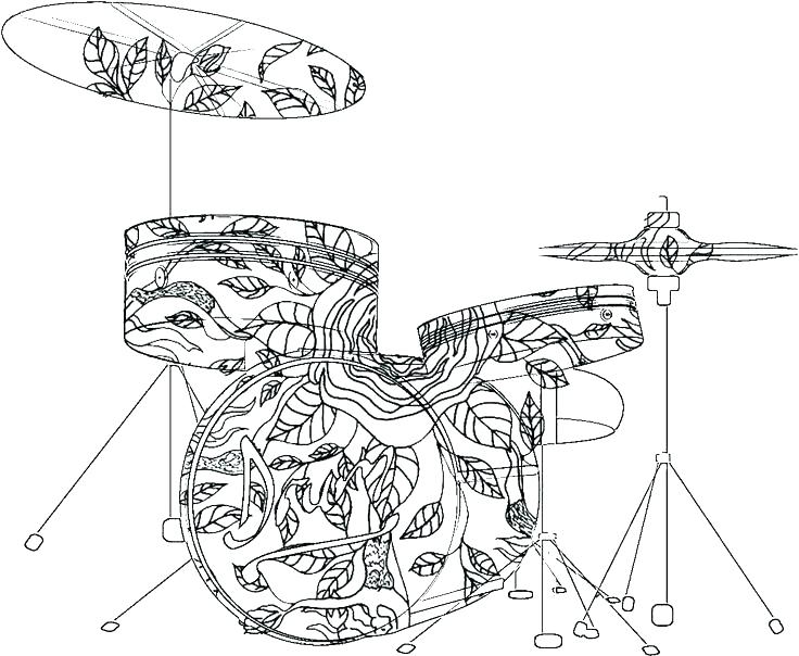 736x604 Rock Band Coloring Pages Stock Instrument Coloring Sheets Music