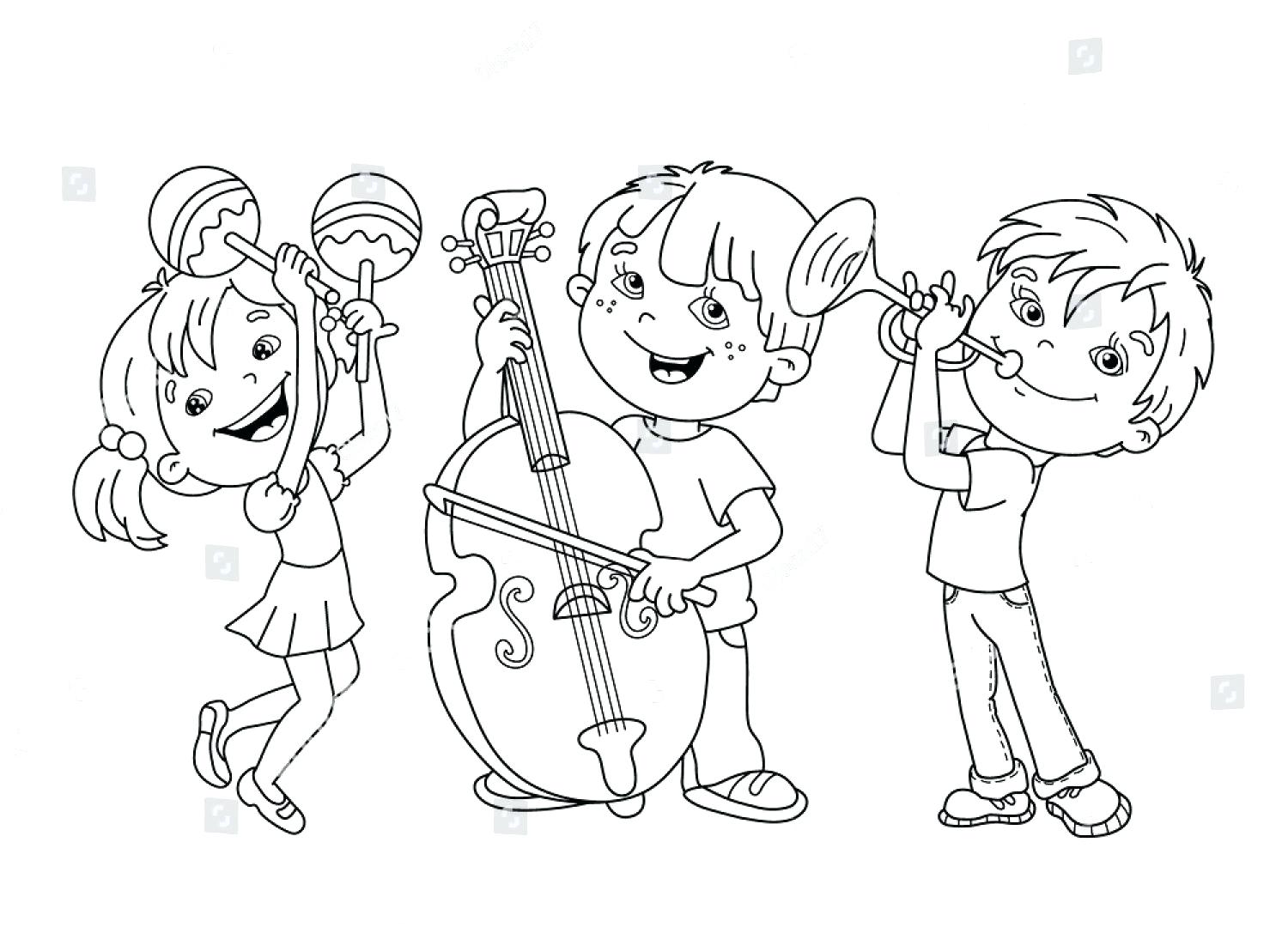 1500x1080 Coloring Pages Online Unblocked Music Musical Instruments