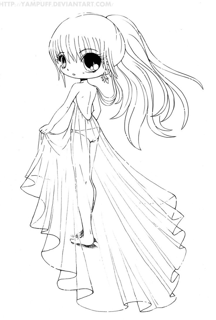 735x1088 Printable Kawaii Manga Anime Coloring Pages Womanmate Free