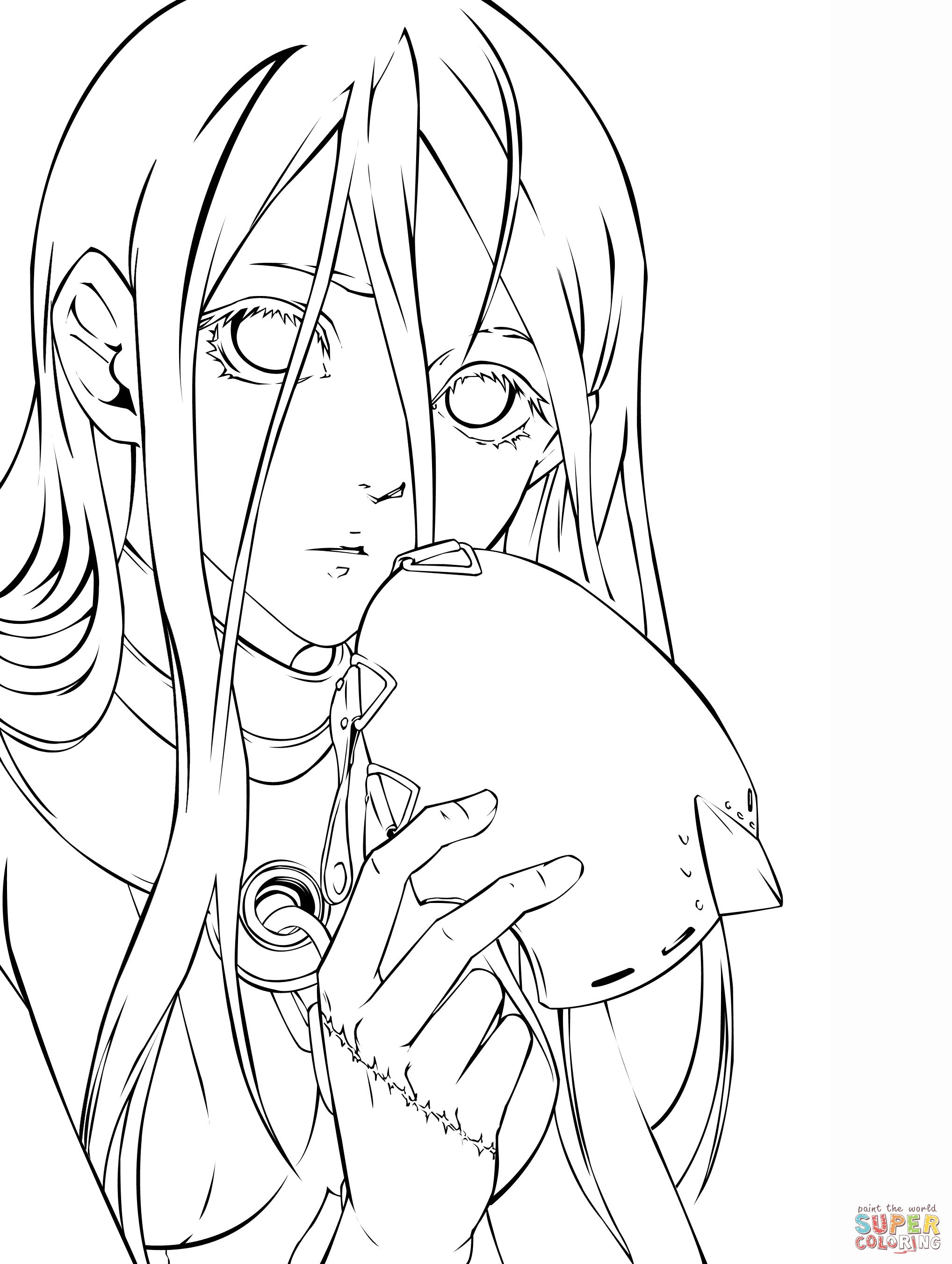 2036x2703 Jinsei Kataoka From Deadman Wonderland Manga Coloring Page Manga