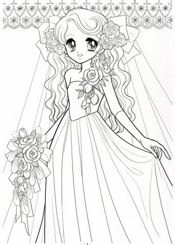 343x480 Manga Coloring Pages
