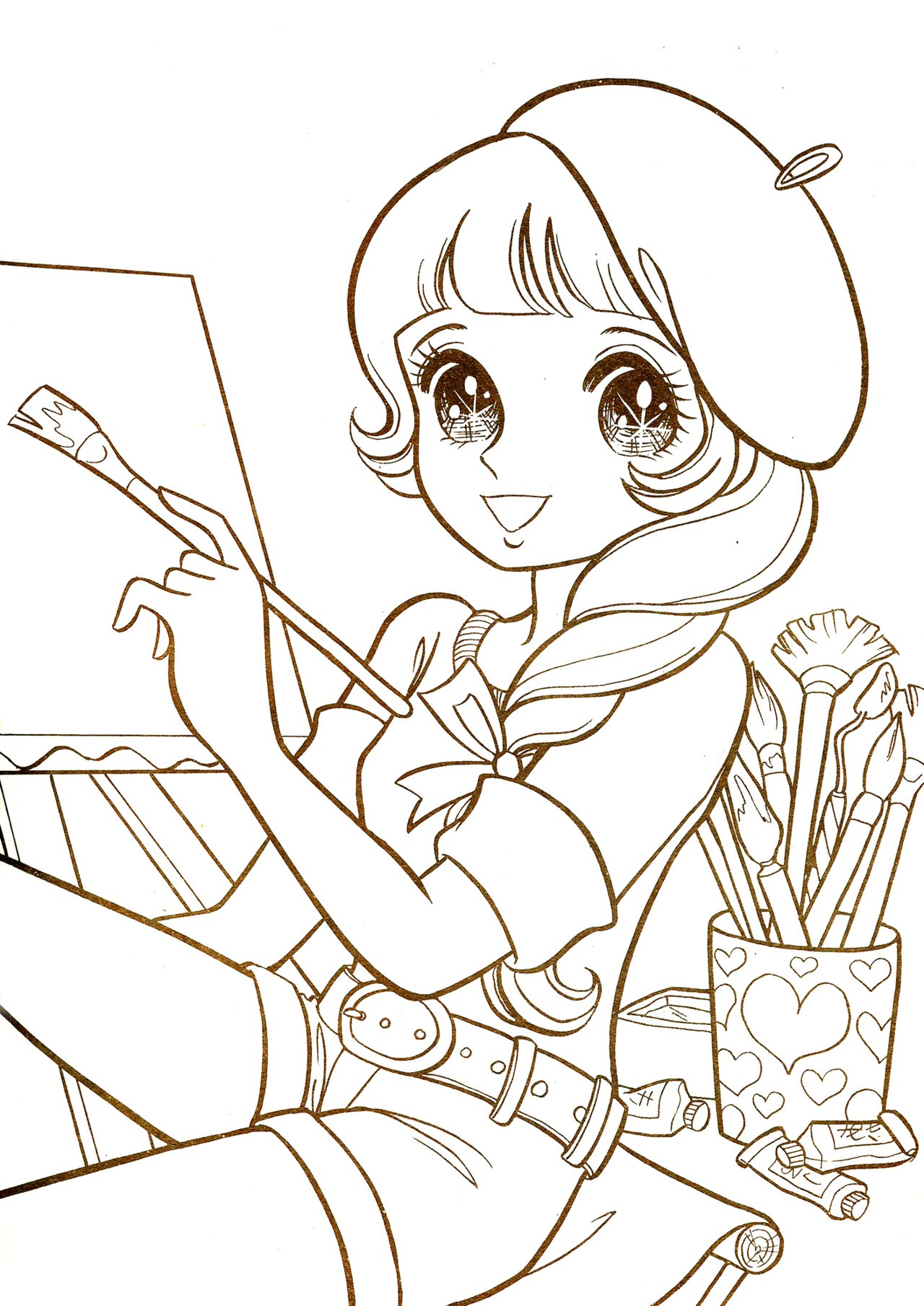 1280x1809 Manga Coloring Pages 42 With Manga Coloring Pages Arilitv Manga