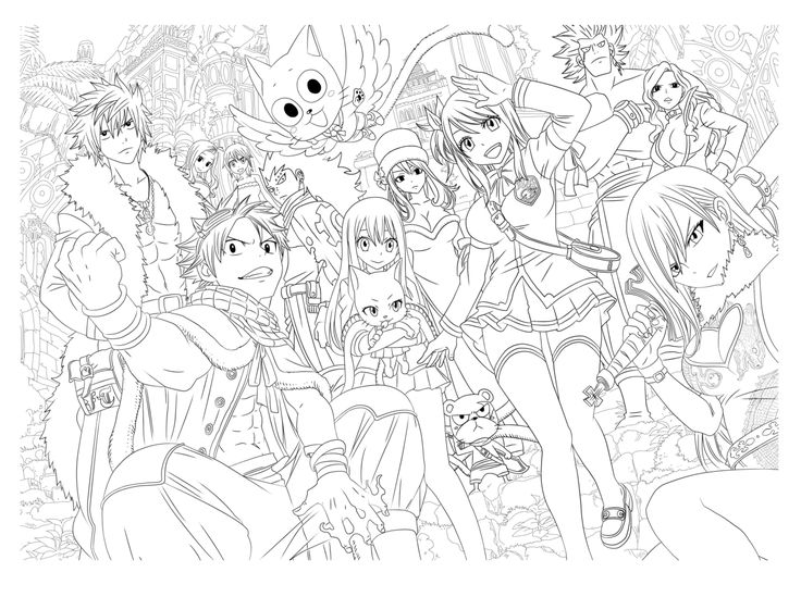 Manga Coloring Pages For Adults