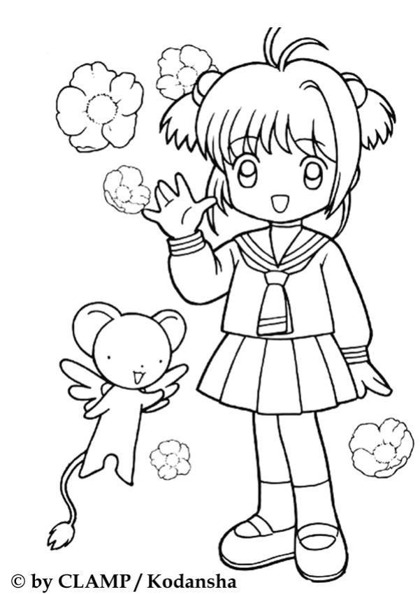 Manga Coloring Pages For Kids