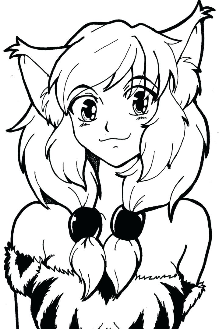 719x1080 Printable Girl Coloring Pages Manga Girl Coloring Pages For Adults