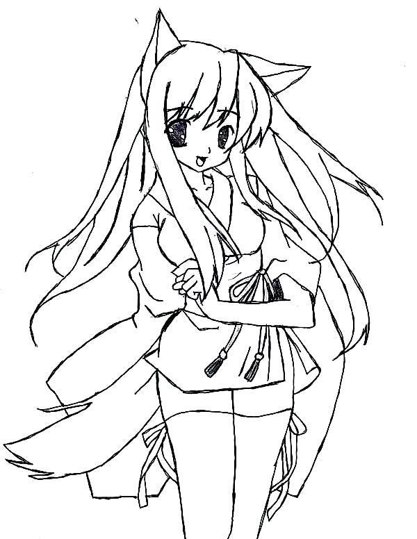 600x776 Anime Coloring Pages