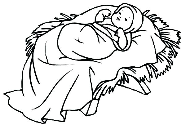 600x403 Free Nativity Coloring Pages Baby Coloring Pages Printable Baby