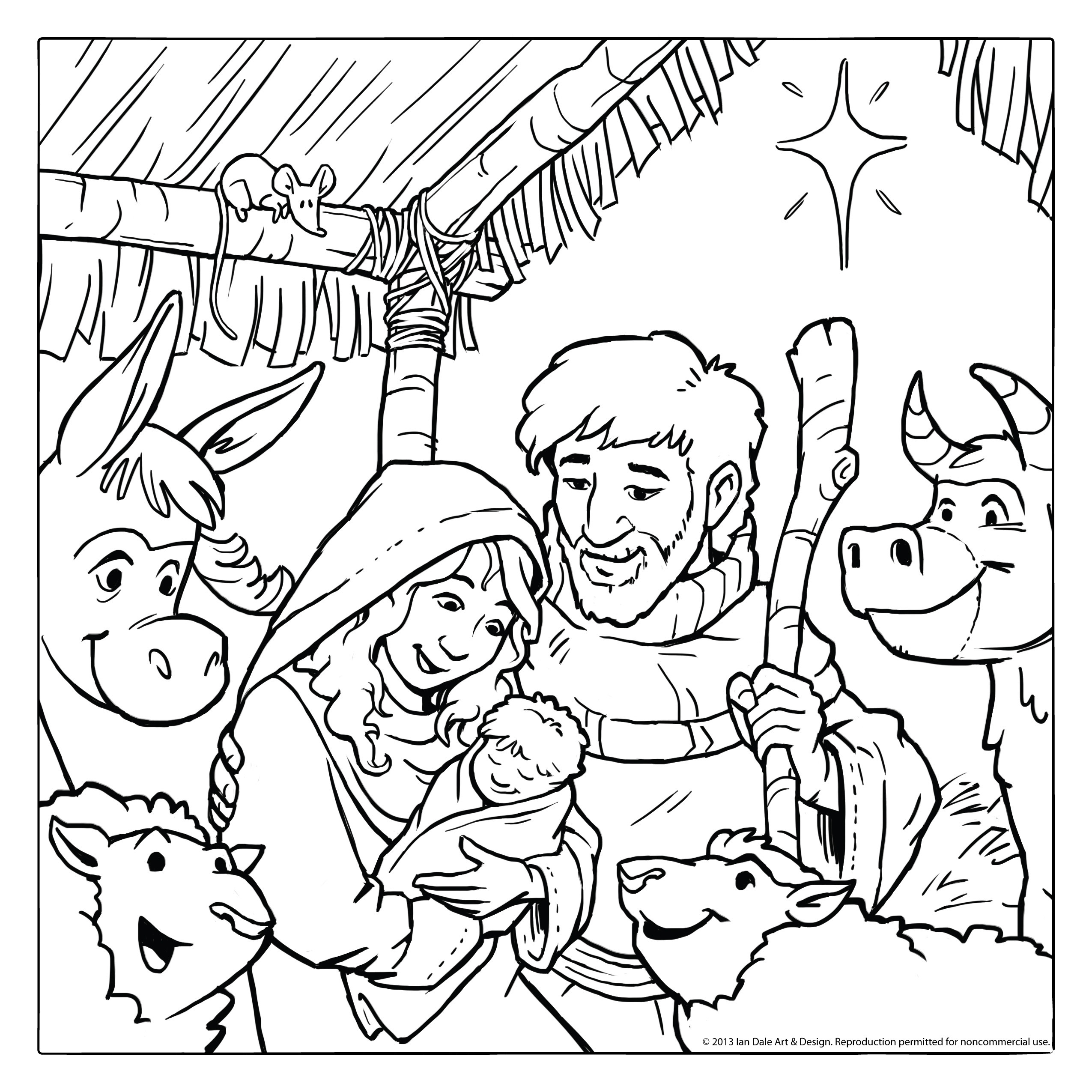 2550x2550 Baby Jesus In The Manger Coloring Pages To Print For Kids Lively
