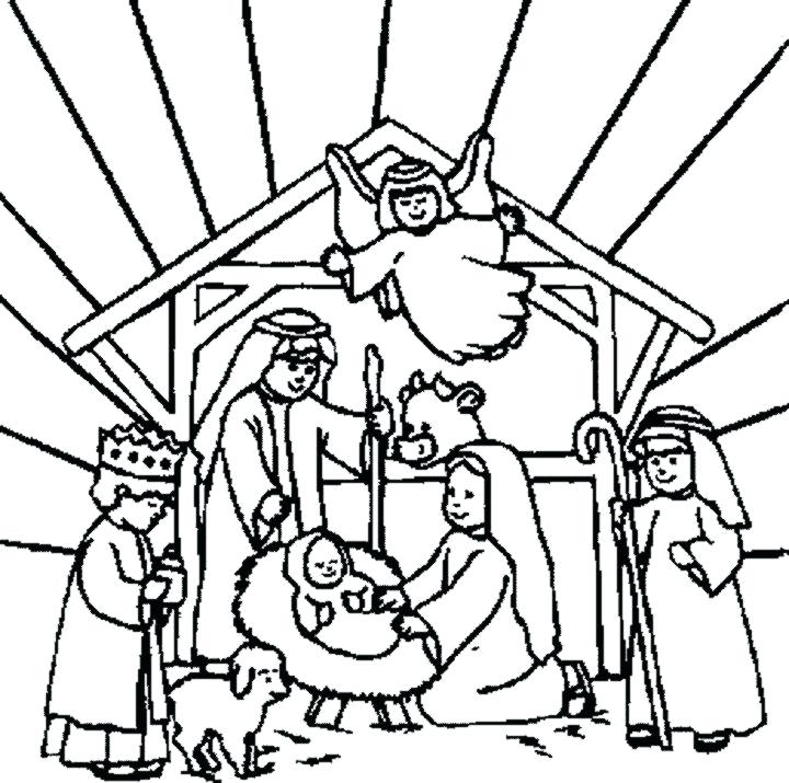 720x715 Birth Of Jesus Coloring Pages Free Coloring Pages For Kids