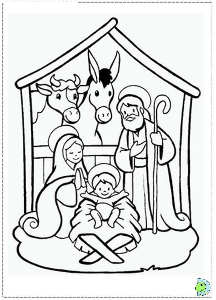 691x960 Free Christmas Nativity Coloring Page