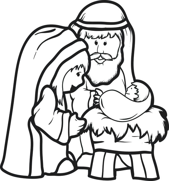 652x700 Jesus Is Born Coloring Page By Coloring Pages Free Printable