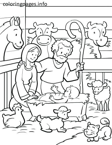 386x500 Manger Coloring Page With Wallpaper Free Download Manger Coloring