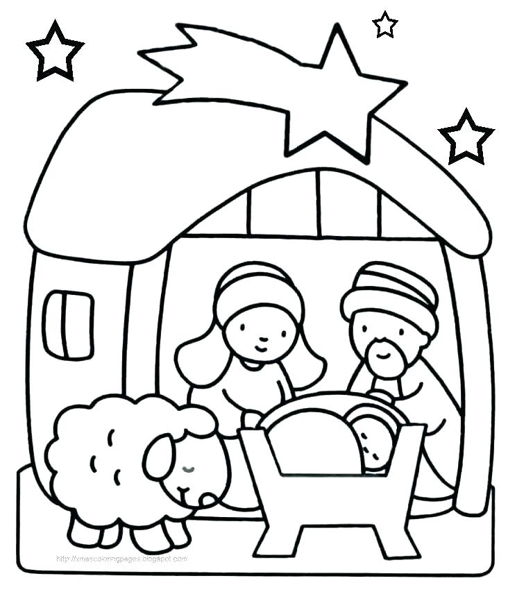 732x853 Manger Coloring Pages Manger Coloring Sheet S Manger Coloring