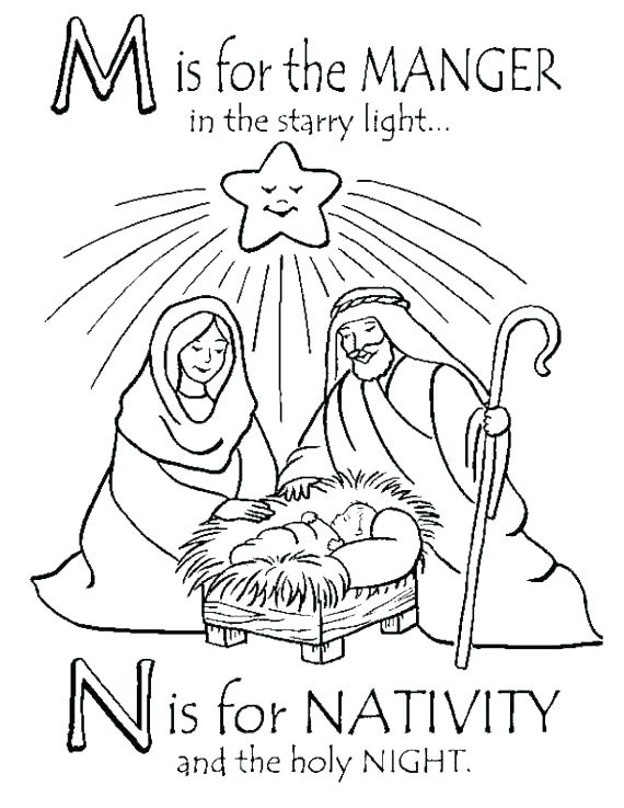 570x737 Manger Coloring Page Baby In Manger Coloring Page Manger Coloring