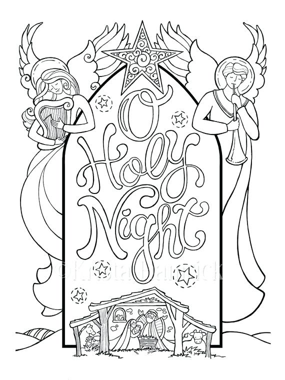 570x760 Nativity Scene Coloring Pages Together With Manger Coloring