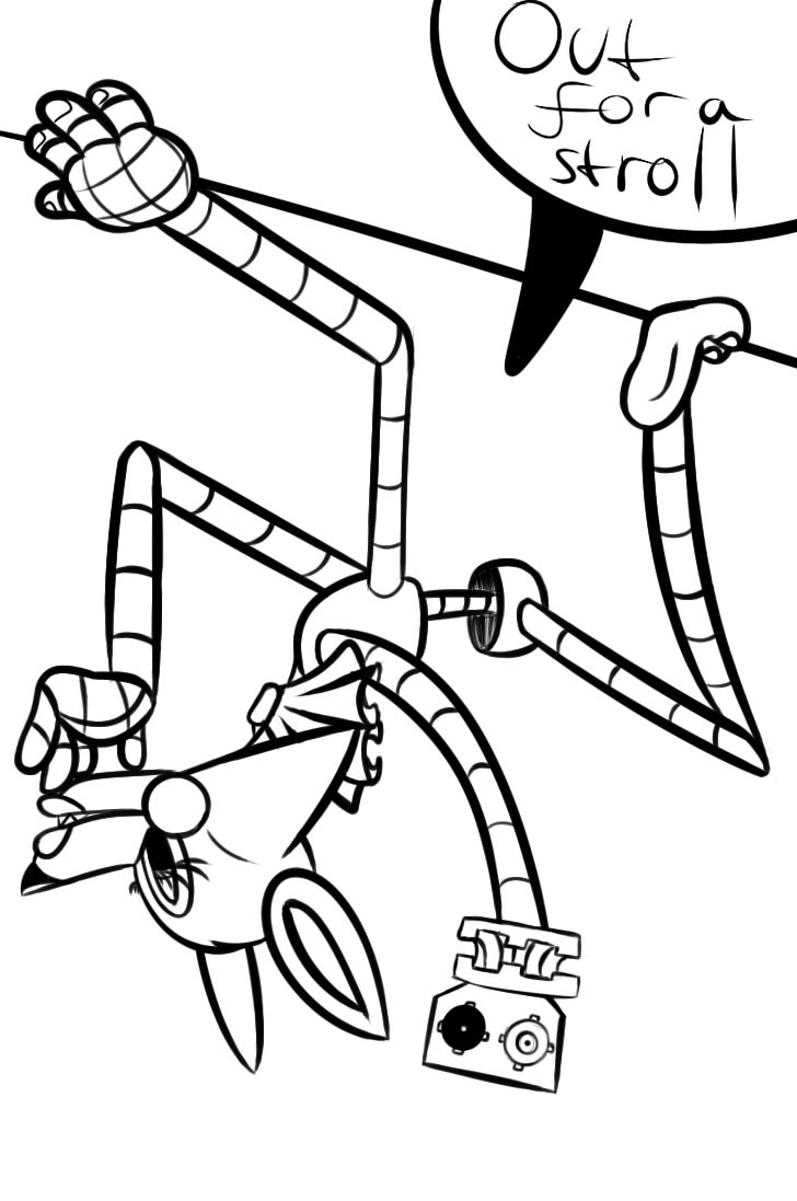 728x1097 Fnaf Mangle Coloring Pages