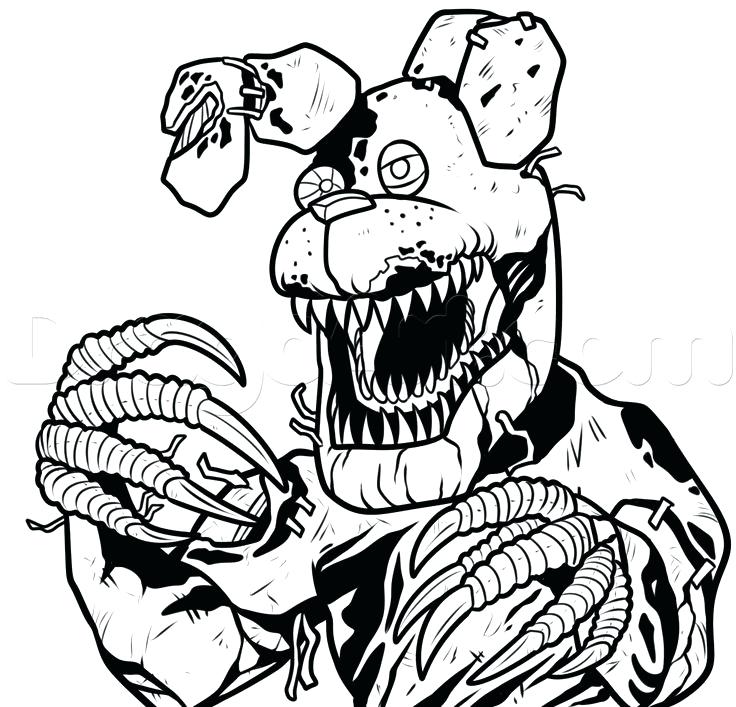 736x707 Mangle Coloring Pages Coloring Pages Nightmare Drawing Foxy
