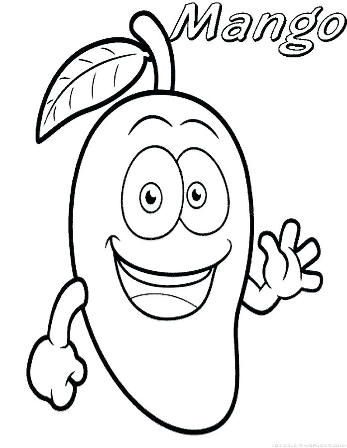 697x900 Mango Coloring Pages Number One And Mango Outline Coloring Page