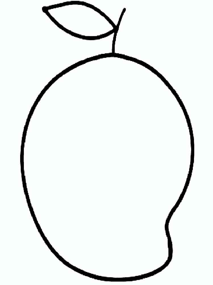 750x1000 Mango Coloring Pages. Download And Print Mango Coloring Pages.