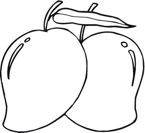 570x525 Mango Fruit Coloring Page Food Mango Fruit And Stitch