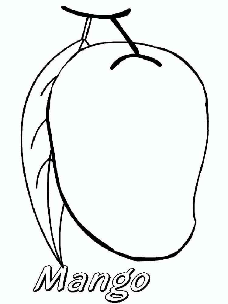 750x1000 Free Printable Mango Coloring Pages For Kids