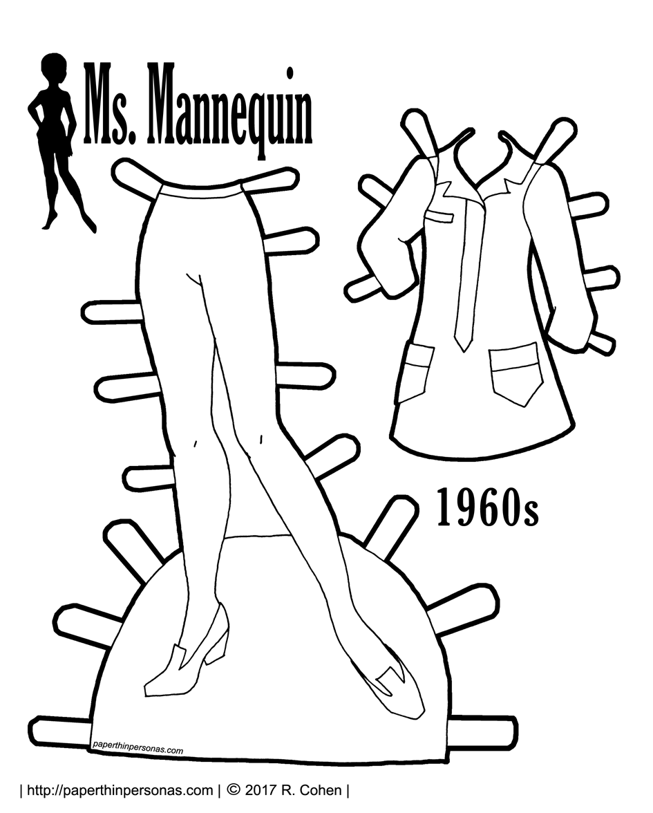 945x1176 Ms Mannequin And A 1960s Fashion Experience Paper Dolls Clothing