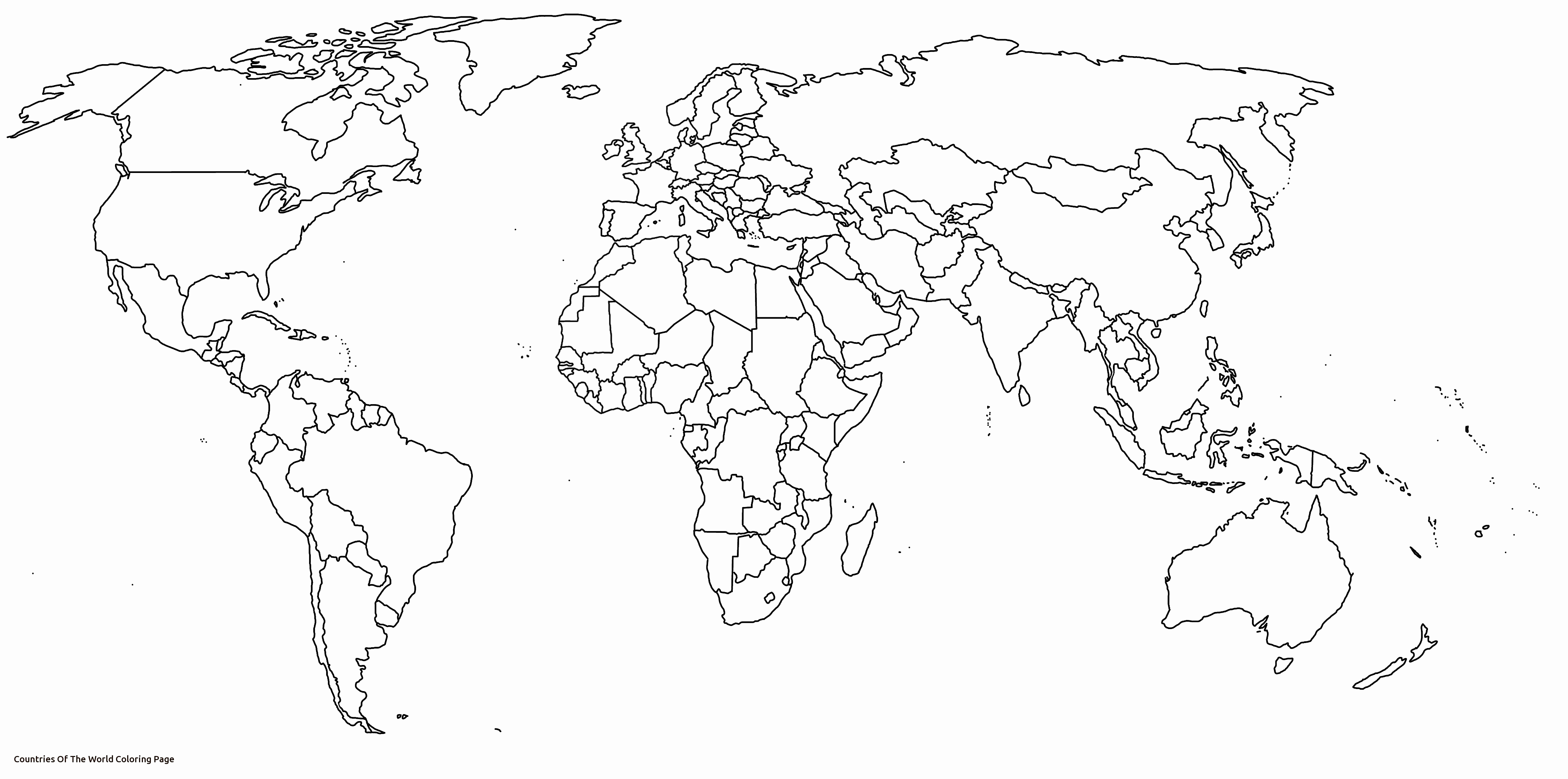 4500x2234 Map World Coloring Page New Free Printable World Map Coloring