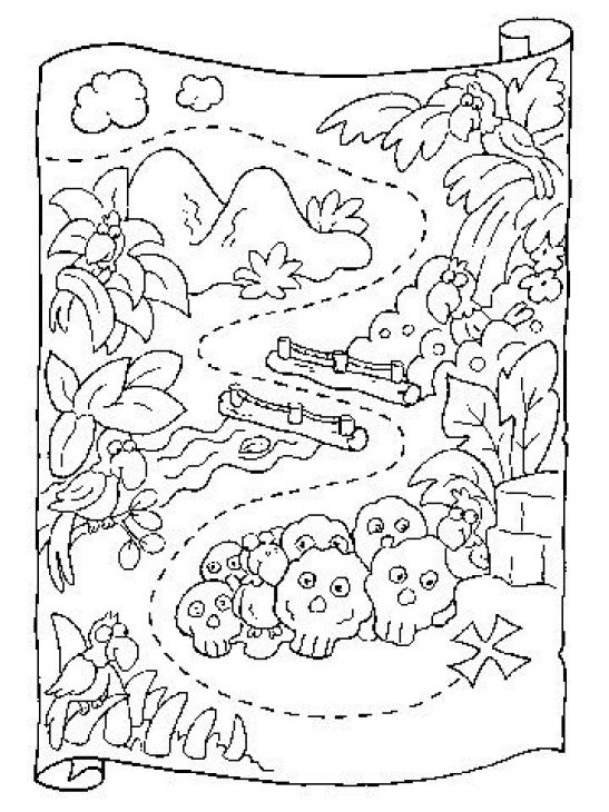 547x730 Strikingly Inpiration Printable Treasure Map Coloring Page Free
