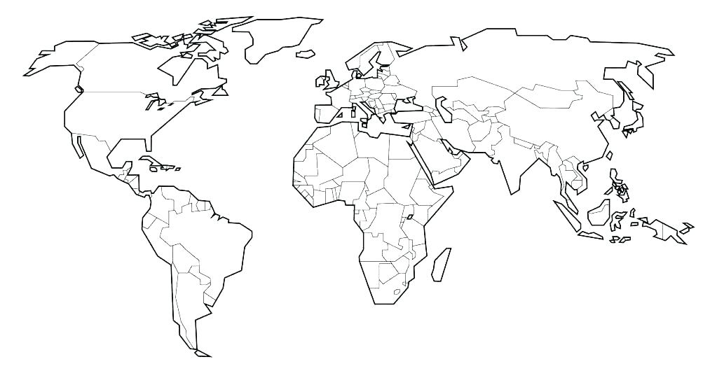 1023x550 Childrens World Map Coloring Page Of The Full Size Pages Children