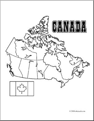 304x392 Clip Art Canada Map (Coloring Page) Unlabeled I