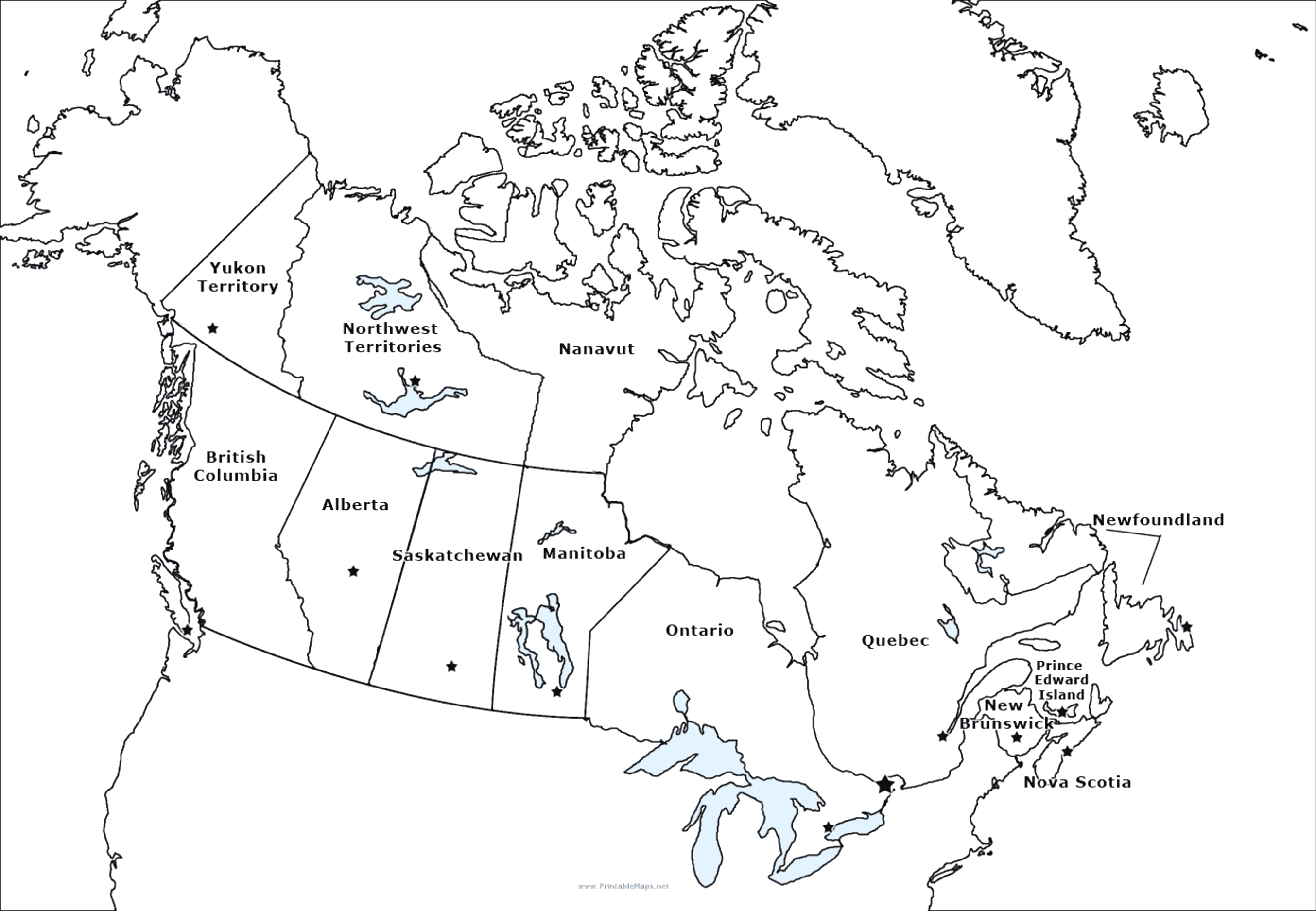 2708x1875 Shrewd Printable Map Of Canada And Provinces B