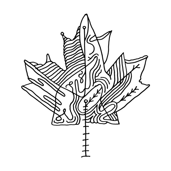 600x600 Leaf Coloring Pages Best Of Canadian Maple Leaf Adult Colouring