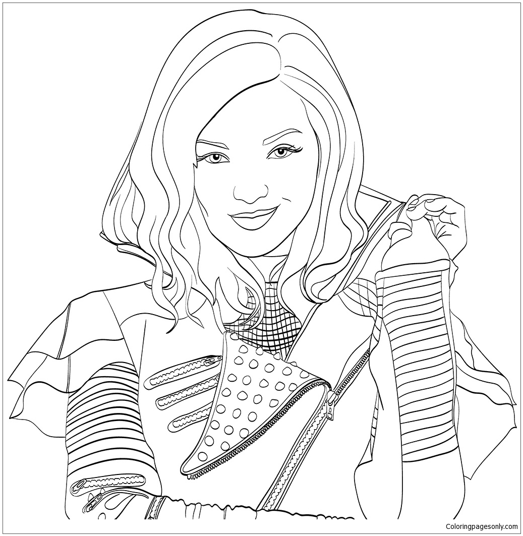 1037x1063 Descendants Disney Coloring Pages Printable Coloring For Kids 2018